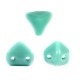 Cuentas de vidrio Super-Kheops® par Puca® - Opaque Green Turquoise 63130